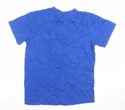 Boys UK Size 11-12 Years Kangaroo Poo Blue Basic T-Shirt