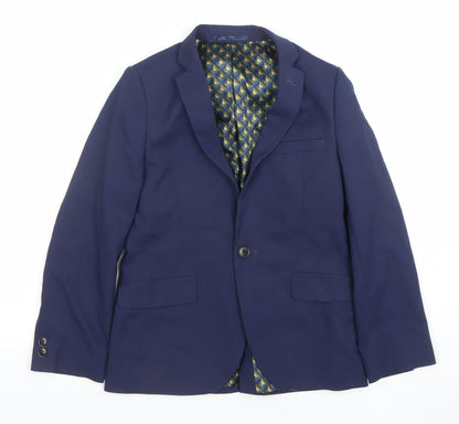 Next Boys Blue Formal Suit Jacket 9 Years Regular Fit Notch Lapel