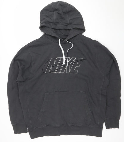 Womens UK Size L Nike Black Pullover Hoodie
