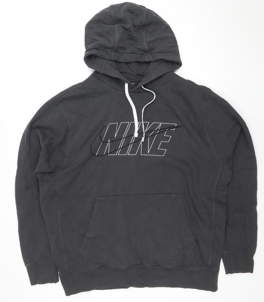 Womens UK Size L Nike Black Pullover Hoodie