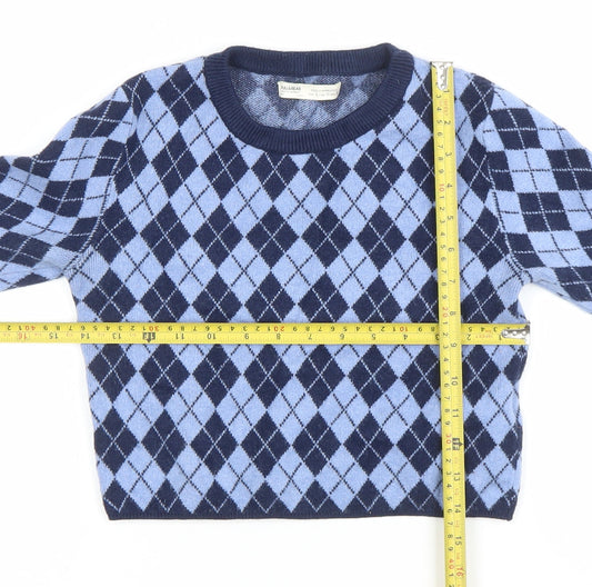 Womens UK Size 10 Pull & Bear Blue Pullover Jumper