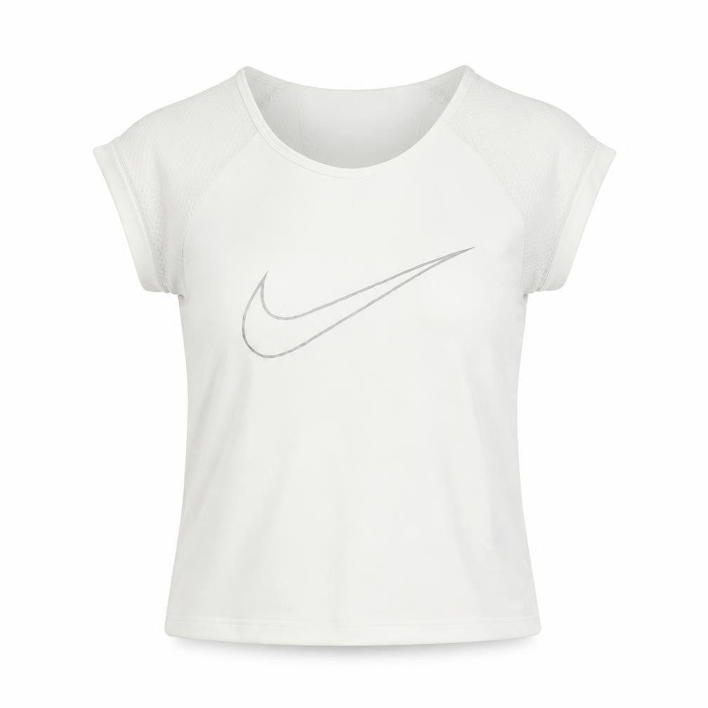 Womens UK Size M Nike White Running & Jogging Gym & Training Yoga T-Shirt