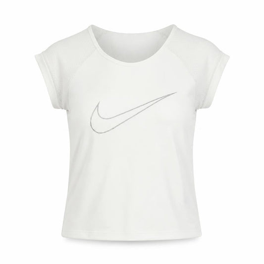 Womens UK Size M Nike White Running & Jogging Gym & Training Yoga T-Shirt