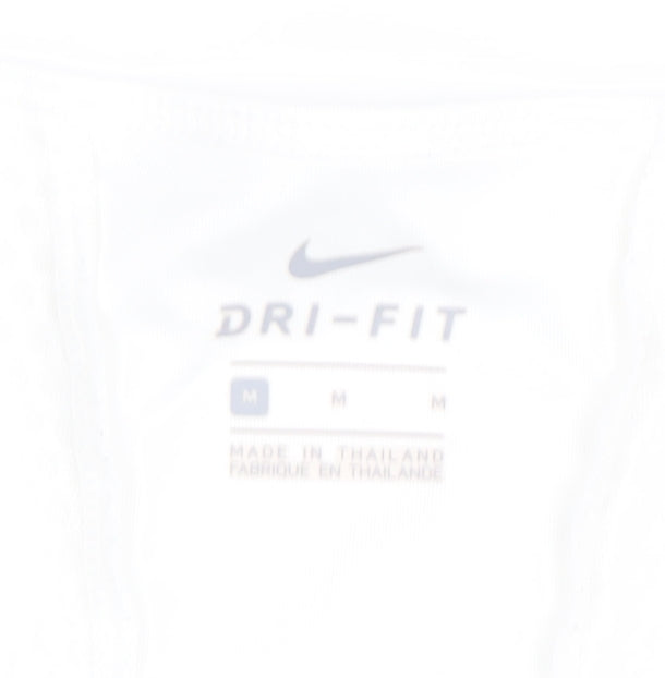 Womens UK Size M Nike White Running & Jogging Gym & Training Yoga T-Shirt