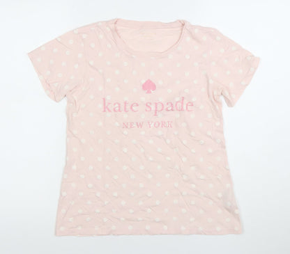 Womens UK Size S Kate Spade Pink Basic T-Shirt