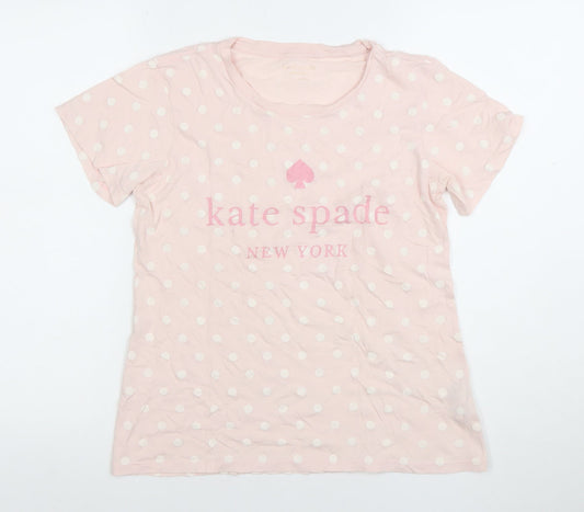 Womens UK Size S Kate Spade Pink Basic T-Shirt