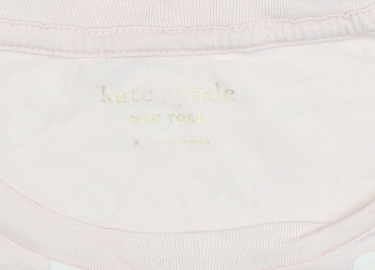 Womens UK Size S Kate Spade Pink Basic T-Shirt