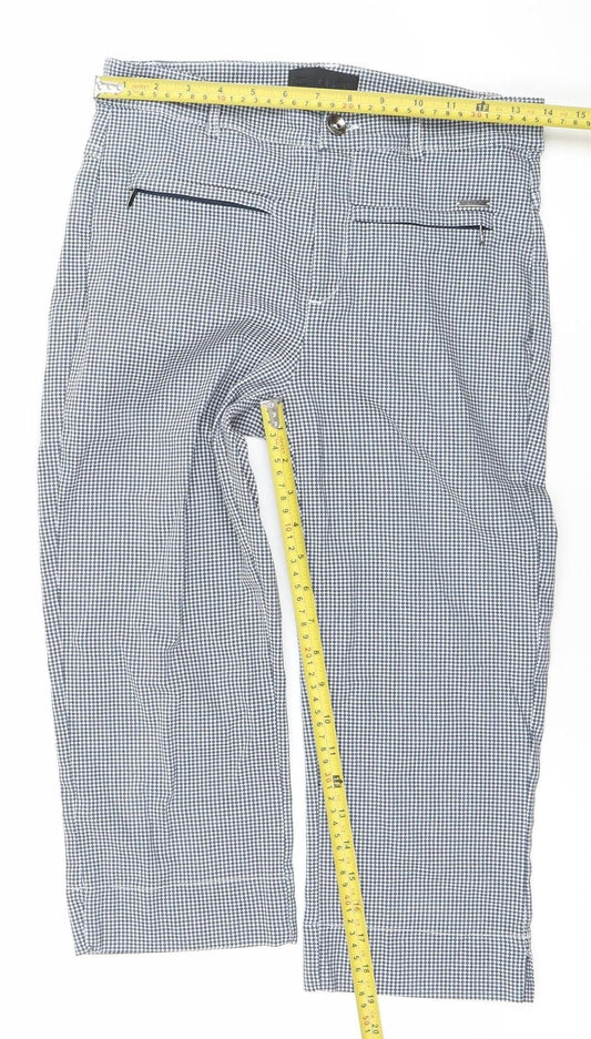 Womens UK Size 10 C.RO Slim Fit Cropped Blue Trousers