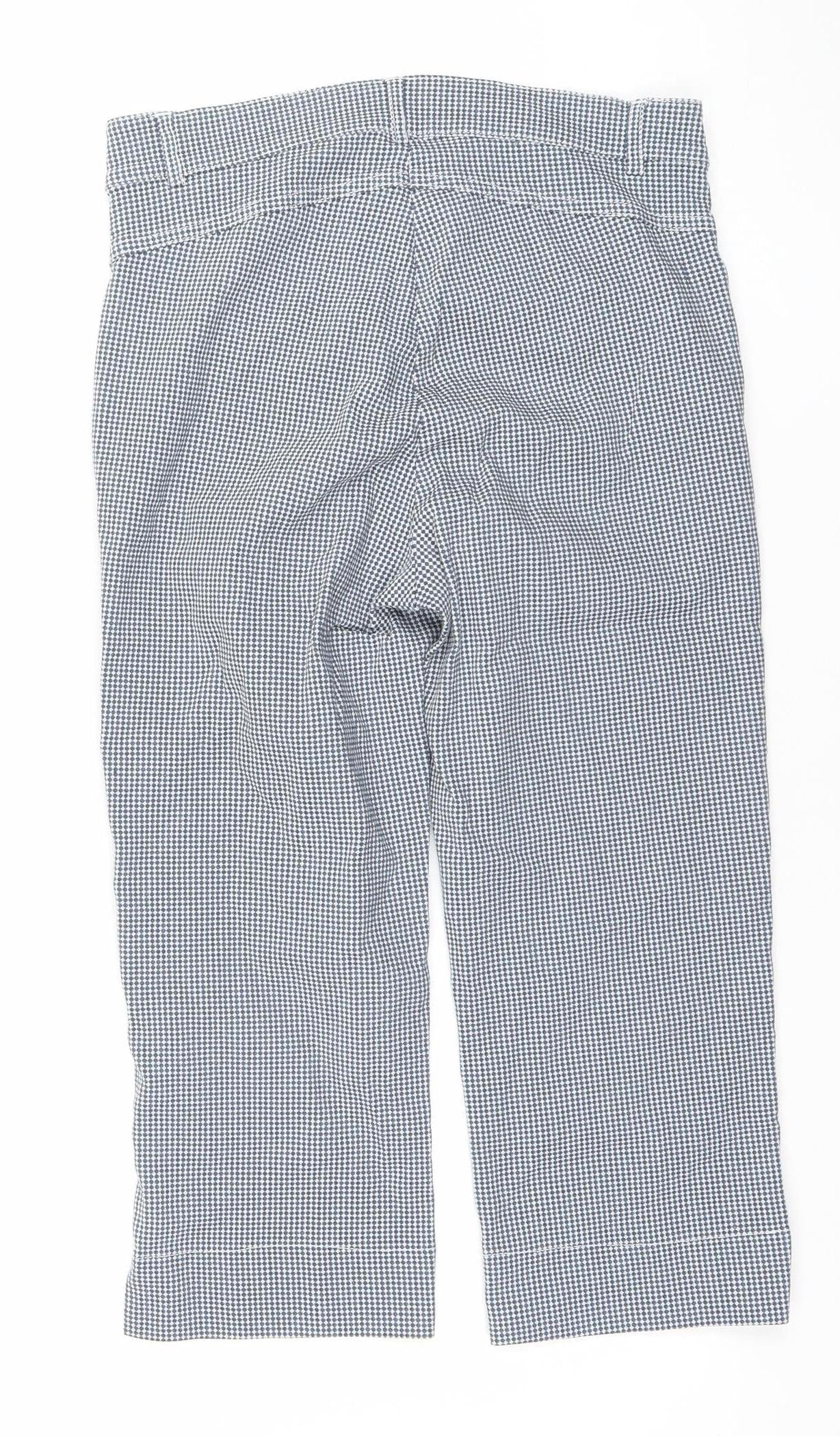 Womens UK Size 10 C.RO Slim Fit Cropped Blue Trousers