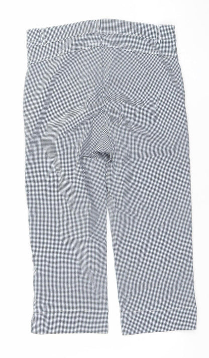 Womens UK Size 10 C.RO Slim Fit Cropped Blue Trousers