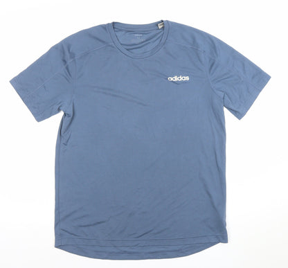 Mens UK Size M adidas Blue Gym & Training Running & Jogging T-Shirt