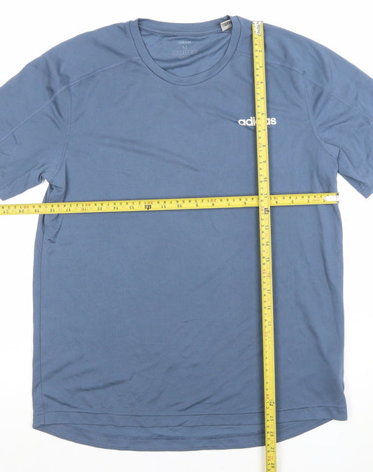 Mens UK Size M adidas Blue Gym & Training Running & Jogging T-Shirt