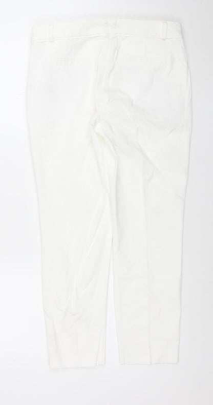 Womens UK Size 12 Wallis Regular Fit Straight White Jeans