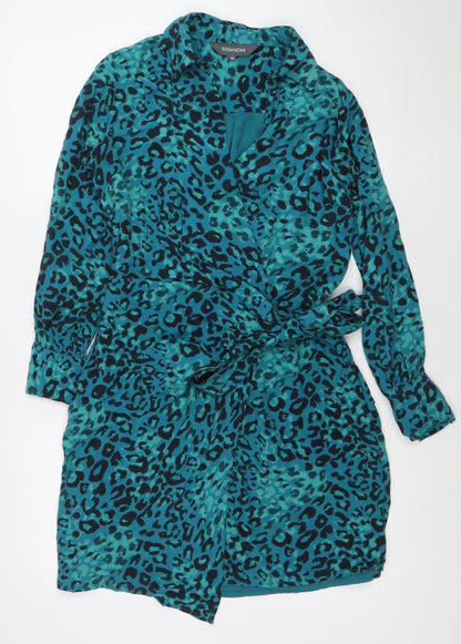 Womens UK Size 10 SOSANDAR Wrap Dress