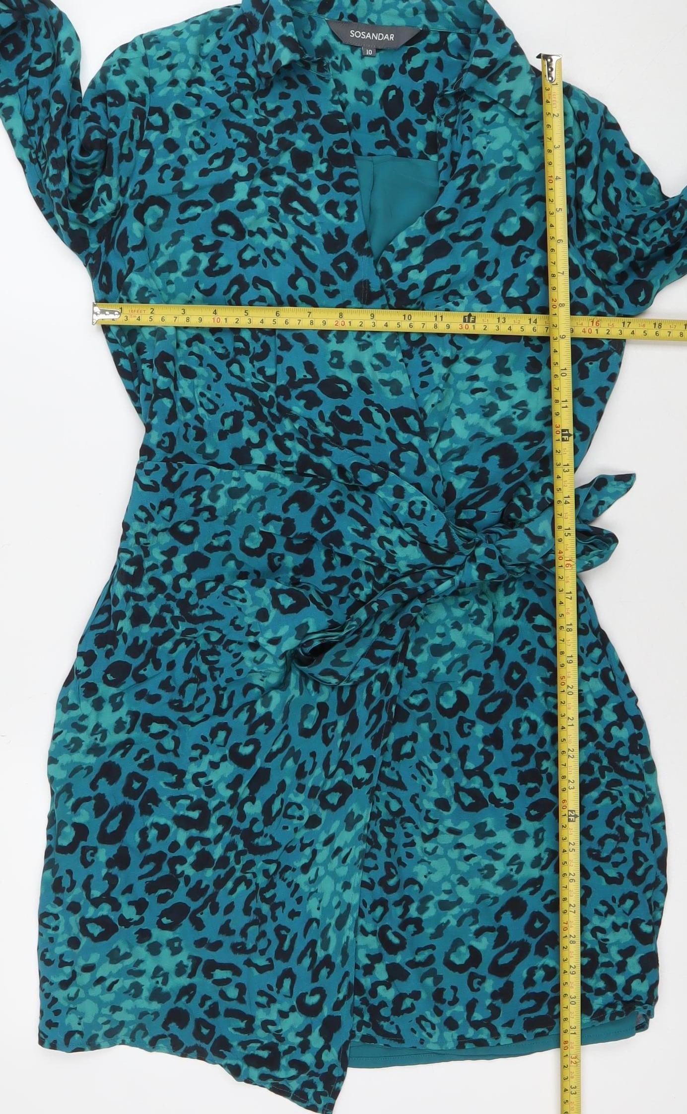 Womens UK Size 10 SOSANDAR Wrap Dress