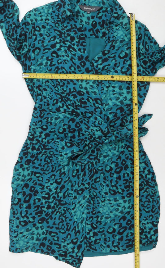 Womens UK Size 10 SOSANDAR Wrap Dress