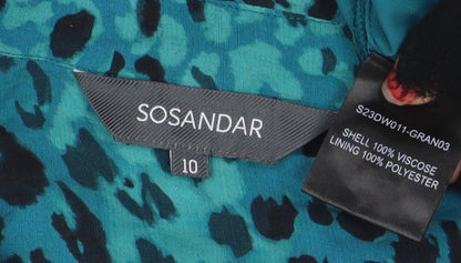 Womens UK Size 10 SOSANDAR Wrap Dress