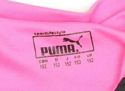 Puma Boys Black Pink Manchester City Kun Aguero 10 Football Jersey T-Shirt 152