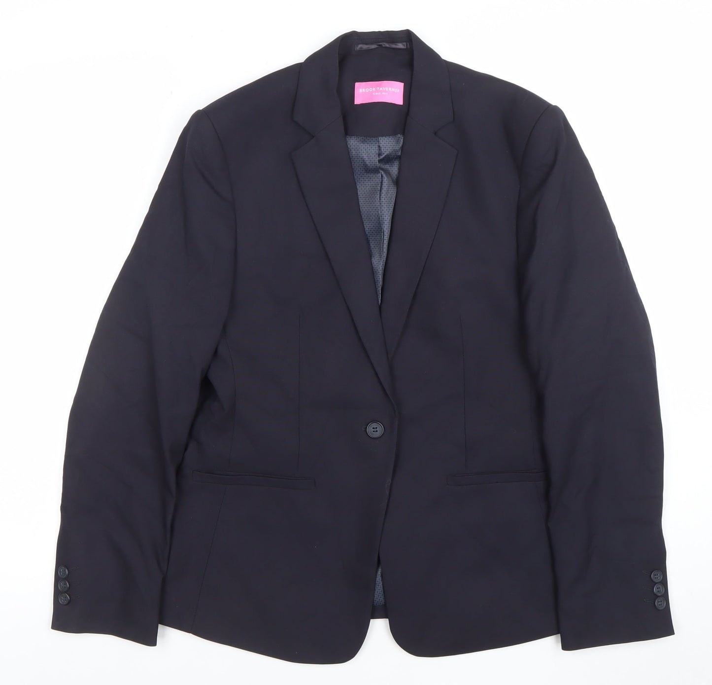 Womens UK Size 12 Brook Taverner Regular Black Suit Jacket