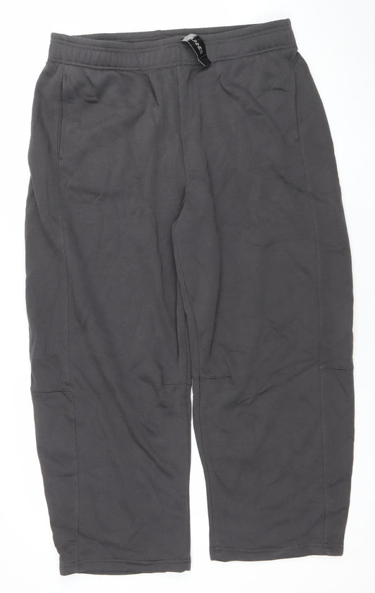 Dunnes Stores Men's Charcoal Jogger Sweatpants L Elastic Waist Comfort Fit