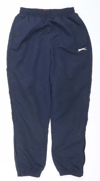 Mens UK Size S Slazenger Regular Fit Track Pants Blue Trousers