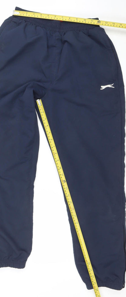Mens UK Size S Slazenger Regular Fit Track Pants Blue Trousers