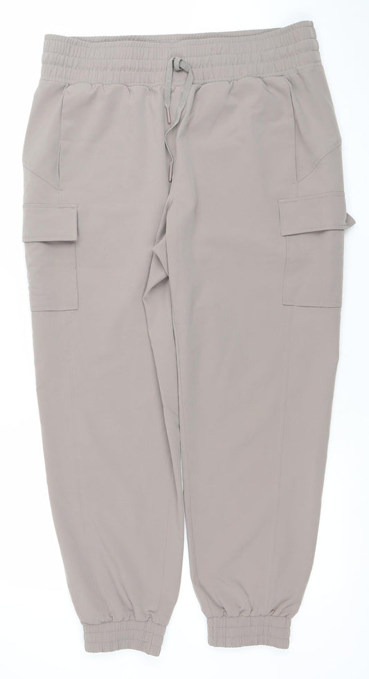 Avalanche Women Beige Cargo Trousers L Lightweight Polyester