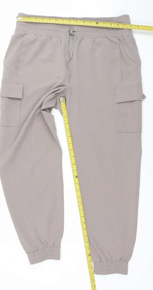 Avalanche Women Beige Cargo Trousers L Lightweight Polyester