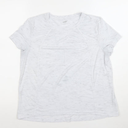 Womens UK Size M Avia White Gym & Training Running & Jogging Yoga T-Shirt