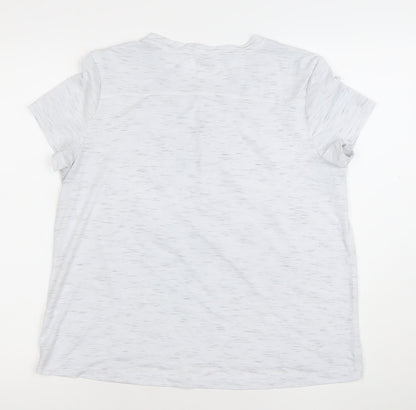 Womens UK Size M Avia White Gym & Training Running & Jogging Yoga T-Shirt