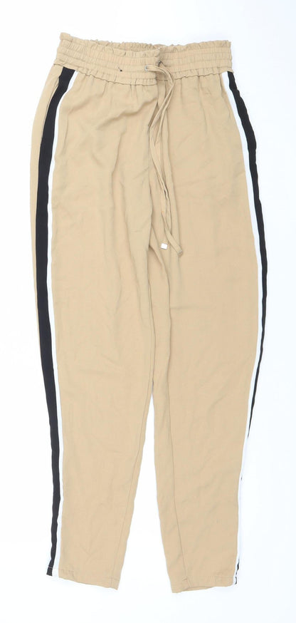 Womens UK Size 6 New Look Regular Fit Jogger Beige Trousers