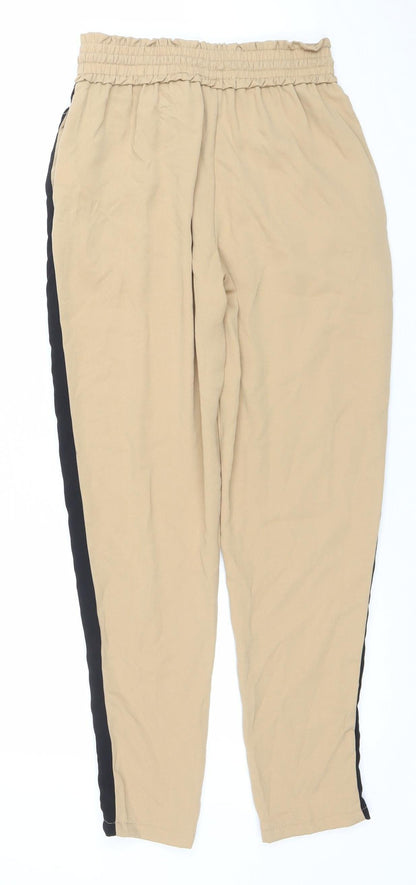 Womens UK Size 6 New Look Regular Fit Jogger Beige Trousers