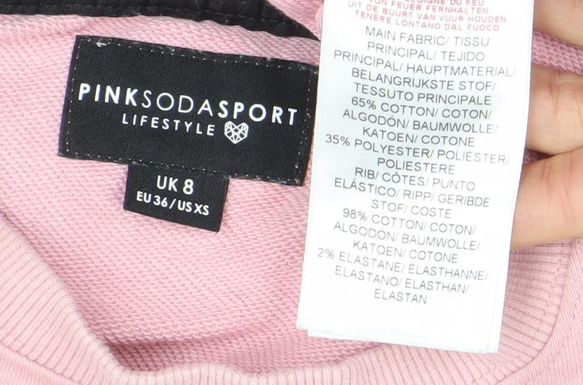 Womens UK Size XS Pink Soda Sport Pink Pullover Sweatshirt