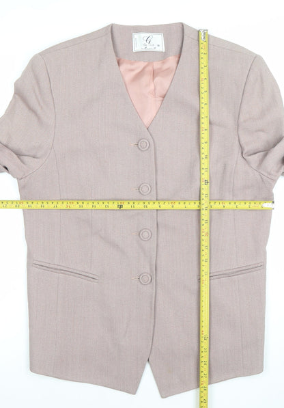 Womens UK Size 16 Gold by Michael H Regular Beige Blazer