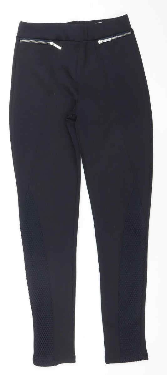 Womens UK Size 6 Zara Basic Slim Fit Jegging Black Trousers