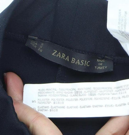 Womens UK Size 6 Zara Basic Slim Fit Jegging Black Trousers