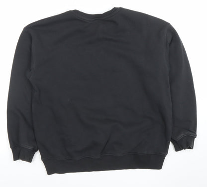 H&M Girls Black Lilo & Stitch Graphic Pullover Sweatshirt 10-12 Years