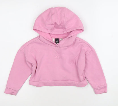 Girls UK Size 3-4 Years adidas Pink Pullover Hoodie