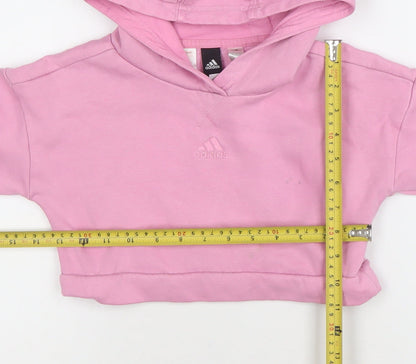 Girls UK Size 3-4 Years adidas Pink Pullover Hoodie