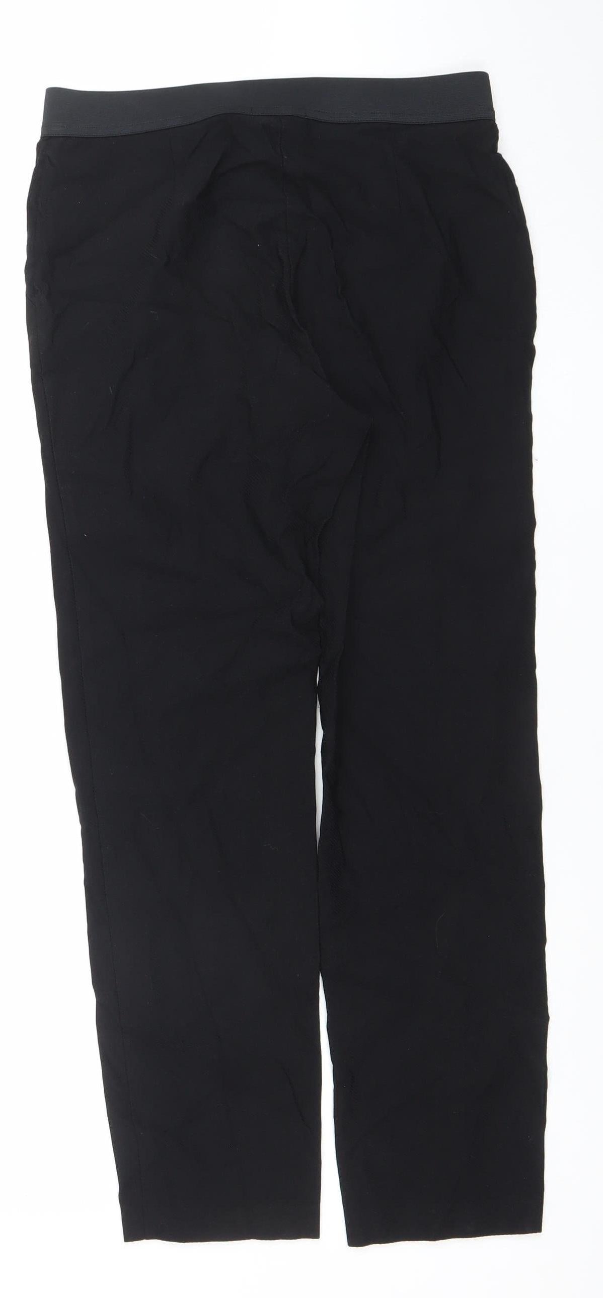 Womens UK Size 12 Gallery Regular Fit Casual Travel Black Trousers