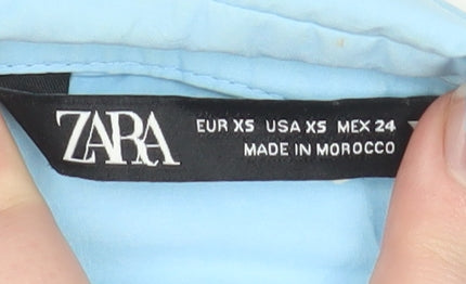 Mens UK Collar Size XS Zara Smart Blue  Dress Shirt