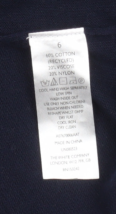 Womens UK Size 6 The White Company Blue Pullover Jumper