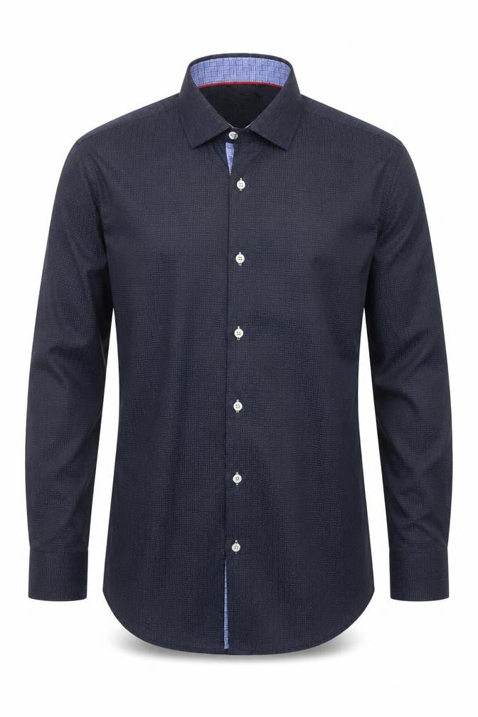 Mens UK Collar Size S Yves Enzo Smart Blue  Dress Shirt