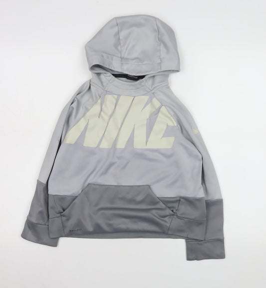 Boys UK Size 10-12 Years Nike Grey Pullover Hoodie