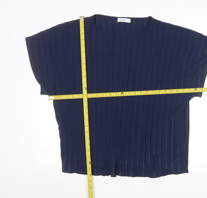 Womens UK Size 16 Gallery Blue Basic Blouse