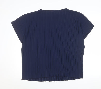 Womens UK Size 16 Gallery Blue Basic Blouse