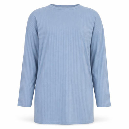 Boohoo Women Blue Long Sleeve T-Shirt Dress Size 10