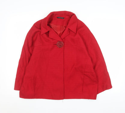 Womens UK Size 16 St. Bernard Red Basic Jacket