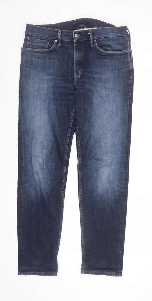 Mens UK Size M Marks and Spencer Classic Fit Straight Blue Jeans