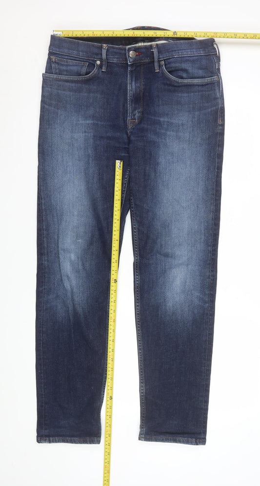 Mens UK Size M Marks and Spencer Classic Fit Straight Blue Jeans